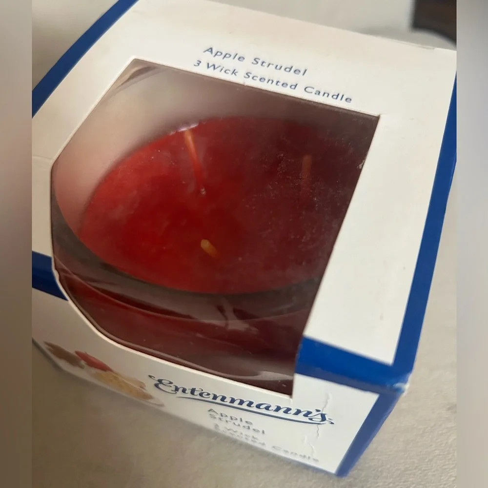 Entenmann’s APPLE Strudel 3-Wick Candle Made in USA